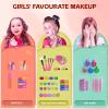 Kids Makeup Sets for Girls - Washable Toddler Makeup Toys with Mirror, Dressing Table with Stand Kids Play Makeup Kits for 3 4 5 6 7 8-12 Year Old Little Girls Birthday & Christmas view 4