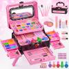 Kids Makeup Sets for Girls - Pretend Make Up Kits Real Washable Princess Toys with Mirror, Real Dressing Table with Stand Play Makeup Toys for 3 4 5 6 7 8-12 Year Old Girls Birthday & Christmas view 1