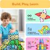 PicassoTiles Magnetic Tiles 61 Piece Magnet Tile Building Blocks Construction Sensory Toy Set with Carry Bag Storage Bin Container STEM Toddler Learning Educational Pretend Play Boy Girl Ages 3+ PT07 view 4