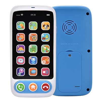 Fydun Phone Ornaments Play Music Cell Phone Mobile Phone Learning English Efor Ducation for Families (Blue)