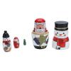 SASKATE 5 Glossy Round Christmas Nesting Dolls Attractive Ornaments with Snowman, Father Christmas, and Christmas Tree, Handmade Festive Gift Holders for Home Decor view 1