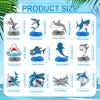 12 Pcs Summer Shark Birthday Party Decoration Shark Honeycomb Centerpiece Table Topper Ocean Table Centerpiece Under the Sea Theme Table Decoration for Ocean Theme Party Favors view 2
