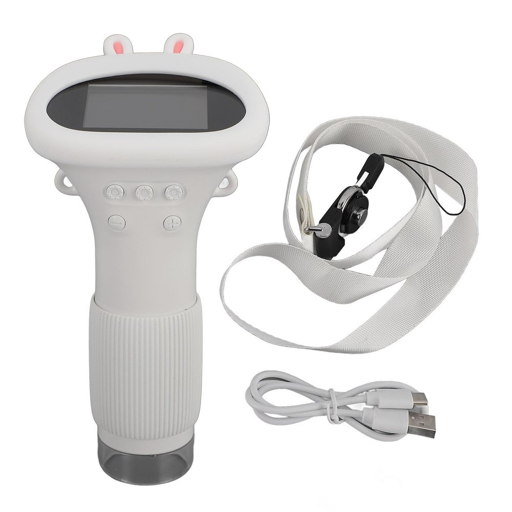 1000X Kids Microscope Camera 2 Inch HD Screen, 8 LED Lights, Portable Digital Microscope for Kids Adults, USB Connection, Built in Memory (White)