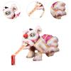 CoudarTitie Hand Puppet with Strings and Rod Asian Figurine Puppet Portable Crafts for Parties Children Spring Festival Gifts, Pink White view 2