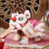 CoudarTitie Hand Puppet with Strings and Rod Asian Figurine Puppet Portable Crafts for Parties Children Spring Festival Gifts, Pink White view 3
