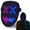 BBDKL Gesture-Activated Unisex LED Face-Changing Mask for Costumes, Cosplay & Masquerade Parties (Rechargeable LED mask) view 1