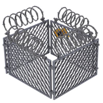 BCOATH Miniature Protective Fence for Toy Scenes Educational Boy Girl Building Accessory Creative Play for Army Figures and Farm Dioramas Easy Assembly