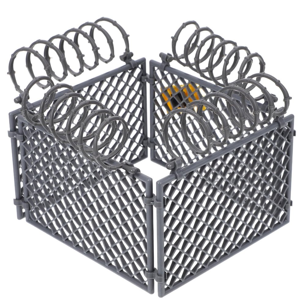 BCOATH Miniature Protective Fence for Toy Scenes Educational Boy Girl Building Accessory Creative Play for Army Figures and Farm Dioramas Easy Assembly