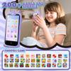 Kids Toys Phone, 3.97" Touchscreen Mini Phones for Kids, Learning Phone Puzzle Games, 1500mA Toys Cell Phone, 8GB Card Purple view 2