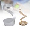 Desktop Metal Floating Gyroscope, Quiet Rotation, Unique Decoration, Fun Toy, Aluminum Alloy Material, 65x42mm Size, for Office or Home Desk (Silver and Gold Dragon) view 2