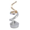 Desktop Metal Floating Gyroscope, Quiet Rotation, Unique Decoration, Fun Toy, Aluminum Alloy Material, 65x42mm Size, for Office or Home Desk (Silver and Gold Dragon) view 4