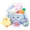 7 Piece Plush Stuffed Animals Playset Toys with Rabbit, Chick, Lamb, Carrot, Egg, Flower, Furry Bag, Soft Basket Set Toys for Girls Kids Ages 3+, Birthday Christmas Valentines Easter Party Favors view 1