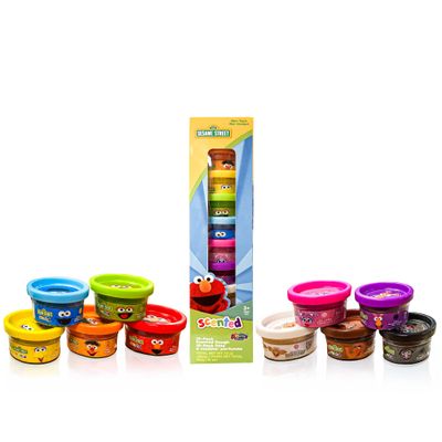 Sesame Street 10-Pack Dough | Sesame Street Mold & Create Dough | Elmo, Cookie Monster, Big Bird & More | 1oz Can | Multi-color | Officially Licensed | 10-Pack