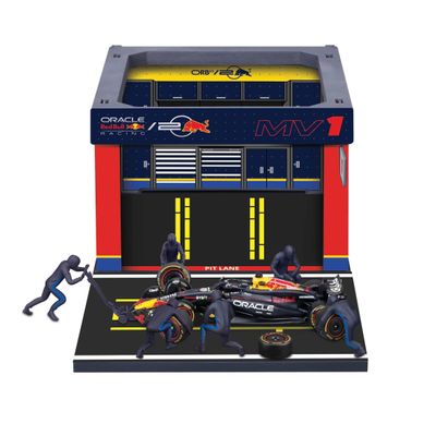 Bburago 1:43 2024 Race Oracle Red Bull RB20 Pit Pass, Verstappen #1