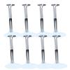 Doll Stands Set of 8 - Adjustable White Metal Doll Holders for 6 to 12 Inch Dolls and Action Figures - Vinyl Tiped Waist Support - Display Stands for Collectible Dolls, Figurines, Plush Toys view 1