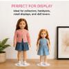 Doll Stands Set of 8 - Adjustable White Metal Doll Holders for 6 to 12 Inch Dolls and Action Figures - Vinyl Tiped Waist Support - Display Stands for Collectible Dolls, Figurines, Plush Toys view 3
