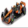 Bburago 1:24 Scale 2024 Formula Race McLaren MCL38 Diecast Vehicle with Helmet, Norris #4 view 1
