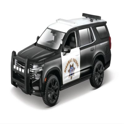 Maisto 1:24 Design Authority 2021 Chevrolet Tahoe, Black & White CHP