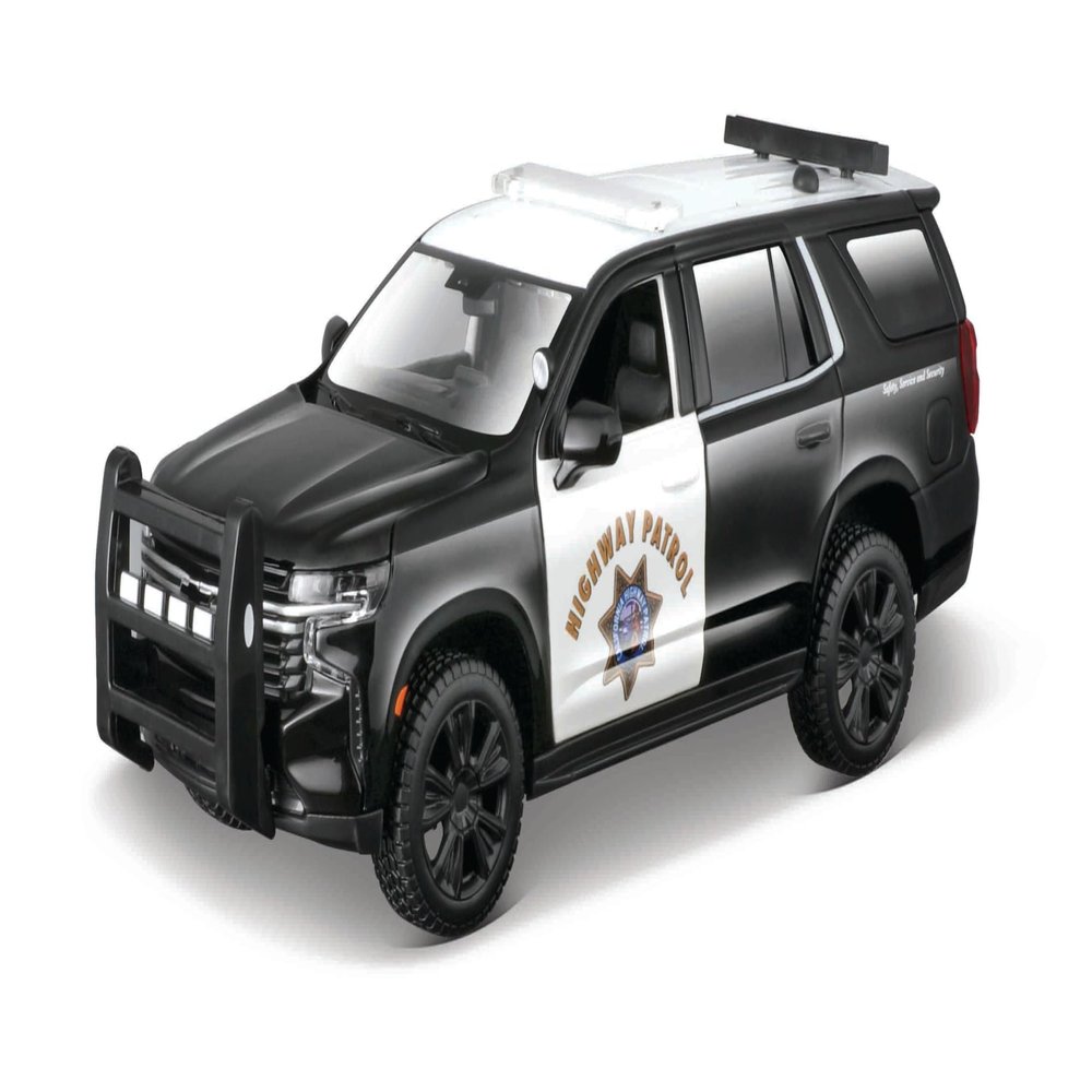 Maisto 1:24 Design Authority 2021 Chevrolet Tahoe, Black & White CHP