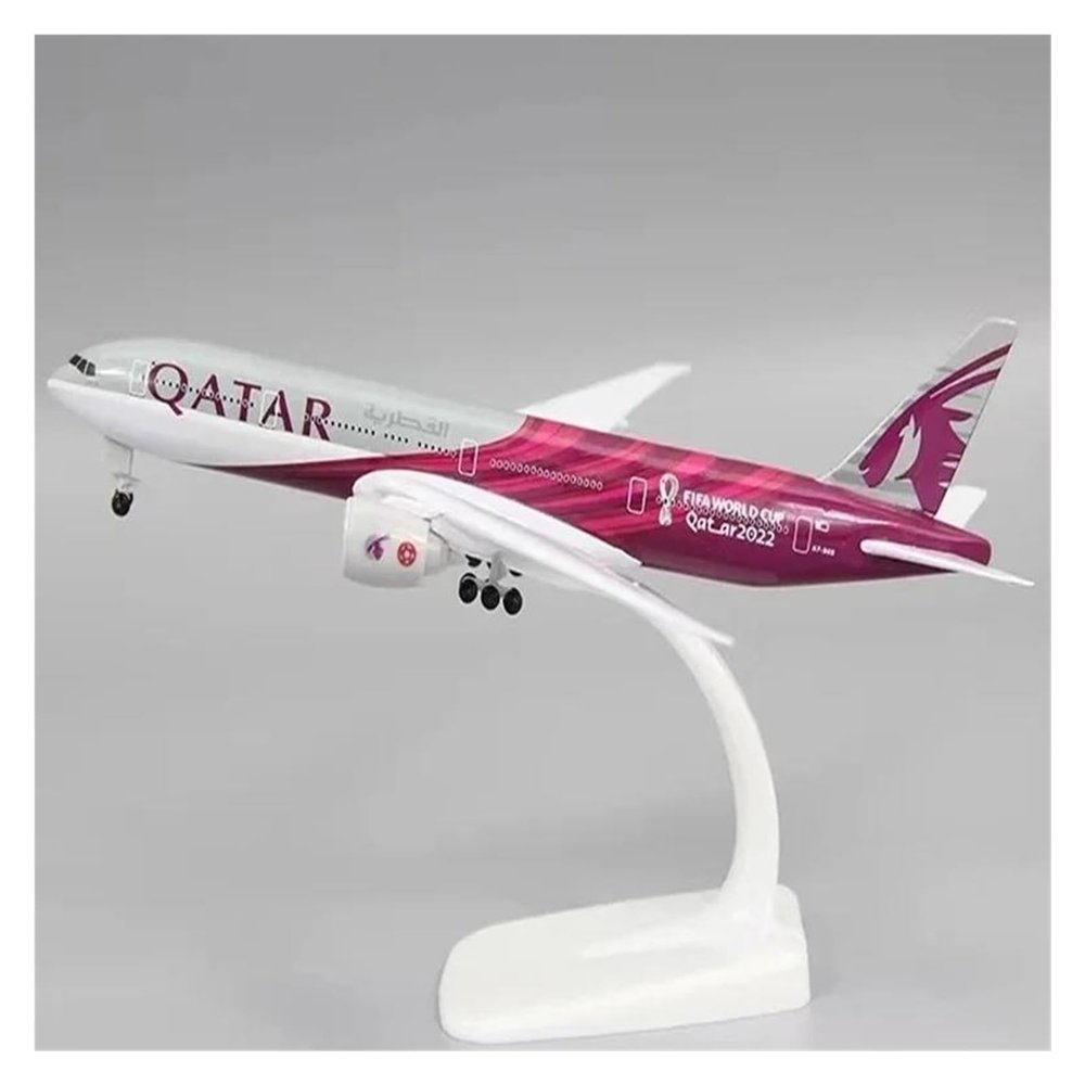 Scale Aircraft 20cm for Qatar Airways Boeing B777 Model Airplane Metal Diecast Model Simulated Scale Aircraft Party Gifts Suitable for Display