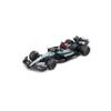 Bburago 1:43 Scale 2024 Formula Race Mercedes W15 Diecast Vehicle with Helmet, Russell #63 view 1