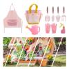 Kids Gardening Tool Set for Girls with Gloves and Rake for Family Time, 9Pcs view 3