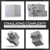 3D Metal Fidget Cube, Executive Desk, Adults, Great for Releasing Anxiety, Relaxing, Crafted with Precision Wire EDM Stainless Steel (Small) view 2