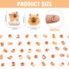 100 Pieces Tiny Capybara for Dollhouse Miniatures Resin Animals for Crafts Mini Capybara for Fairy Garden Micro Landscaping Decoration view 3