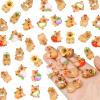 100 Pieces Mini Fruit Capybara for Dollhouse Miniatures Resin Animals for Crafts Mini Capybara for Fairy Garden Micro Landscaping Decoration view 1