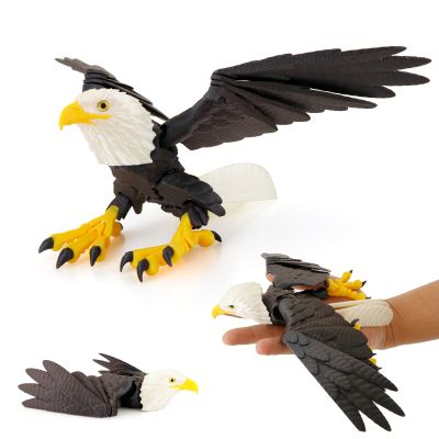 LehuoMaker 3D Printed Eagle Flexible Wings, Flying Eagle Model Toys, 3D Printed Bird Animals,3D Printed Dragon, Fidget Toys for Adults