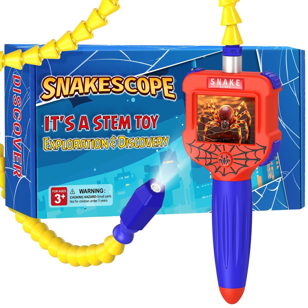 Borescope Snake Camera with Light for Kids, Educational STEM Toys for Boys & Girls 4-6, Unique Birthday Gifts for Kids 4 5 6 7 8 9 10 Years Old, Science Gifts for Hiking Camping Nature Exploration