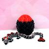3D Printed Dragon with Dragon Egg, 12 Black Heart Fidget Dragon Toy, Fidget ADHD Autism Toy, Executive Desk Toy D094-BRE view 1