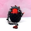 3D Printed Dragon with Dragon Egg, 12 Black Heart Fidget Dragon Toy, Fidget ADHD Autism Toy, Executive Desk Toy D094-BRE view 2