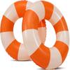 2 PCS Inflatable Pool Floats for Swimming Pool Party Lake Beach Adults - Floaties Pool Tubes Swim Rings Tubes Floaties for Beach Pool Party Decorations (Orange, 80) view 1
