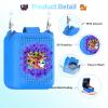 Silicone Case for Bitzee Interactive Toy Digital Pet, Protective Skin Cover for Bitzee Virtual Electronic Pets Accessories with Lanyard,Scratch Shock Protection,Blue view 3