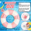2 PCS Large 33 inch Inflatable Pool Floats for Swimming Pool Party Lake Beach Adults - Floaties Pool Tubes Swim Rings Tubes Floaties for Beach Pool Party Decorations (Pink, 100) view 2