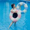 2 PCS Large 33 inch Inflatable Pool Floats for Swimming Pool Party Lake Beach Adults - Floaties Pool Tubes Swim Rings Tubes Floaties for Beach Pool Party Decorations (Pink, 100) view 3