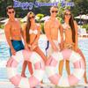 2 PCS Large 33 inch Inflatable Pool Floats for Swimming Pool Party Lake Beach Adults - Floaties Pool Tubes Swim Rings Tubes Floaties for Beach Pool Party Decorations (Pink, 100) view 4