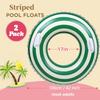 2 PCS Large Striped Pool Floats for Adults 42 inch Swimming Rings Tube with Handles -Inflatable Pool Float Tube for Adults Pool Floats for The Beach, Party, Vacation (Green, XL) view 2