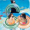 2 PCS Large Striped Pool Floats for Adults 42 inch Swimming Rings Tube with Handles -Inflatable Pool Float Tube for Adults Pool Floats for The Beach, Party, Vacation (Green, XL) view 3