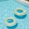 2 PCS Large Striped Pool Floats for Adults 42 inch Swimming Rings Tube with Handles -Inflatable Pool Float Tube for Adults Pool Floats for The Beach, Party, Vacation (Green, XL) view 4