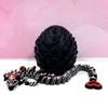 3D Printed Dragon with Egg, 12 Inches Black Love Heart Dragon, Fidget ADHD Autism Toy, Executive Desk Toy D094-BE view 1