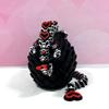 3D Printed Dragon with Egg, 12 Inches Black Love Heart Dragon, Fidget ADHD Autism Toy, Executive Desk Toy D094-BE view 4