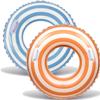 2 PCS Extra Large 42 INCH Striped Pool Floats for Adults Swimming Rings Tube with Handles -Inflatable Pool Float Tube for Adults Pool Floats for The Beach, Party, Vacation (Blue and Orange, XL) view 1