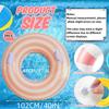 2 PCS Extra Large 42 INCH Striped Pool Floats for Adults Swimming Rings Tube with Handles -Inflatable Pool Float Tube for Adults Pool Floats for The Beach, Party, Vacation (Blue and Orange, XL) view 2