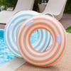 2 PCS Extra Large 42 INCH Striped Pool Floats for Adults Swimming Rings Tube with Handles -Inflatable Pool Float Tube for Adults Pool Floats for The Beach, Party, Vacation (Blue and Orange, XL) view 4