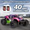 CurioToy 1:18 Scale RC Cars for Adults, 40KM/H Fast RC Cars 2.4Ghz Remote Control Car, 4X4 Off-Road Waterproof Monster RC Truck, Remote Control Truck with 2 Shells and 2 Rechargeable Batteries view 2