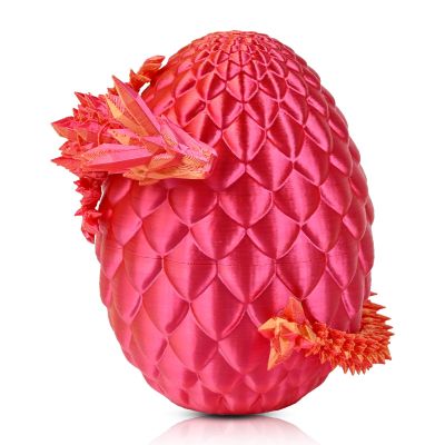 3D Printed Dragon Egg with Dragon Inside,Mystery Articulated Crystal Dragon Fidget Toys for Kids, Teens & Adults - Easter, Christmas & Birthday Surprise Gift