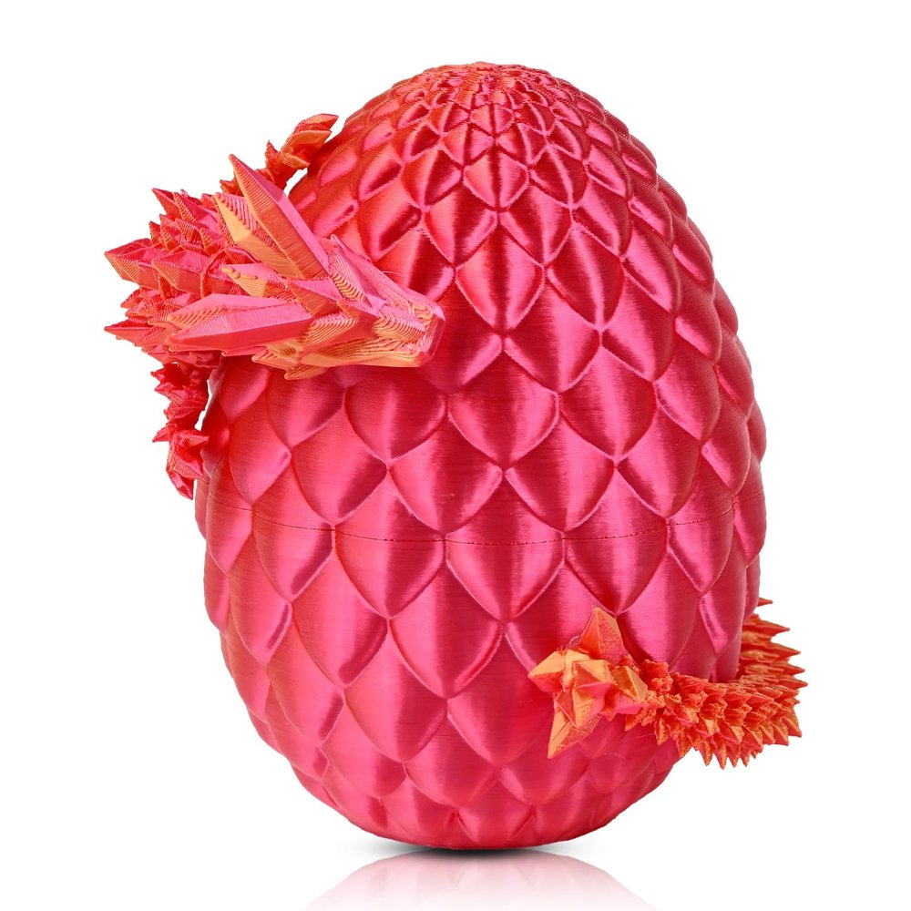 3D Printed Dragon Egg with Dragon Inside,Mystery Articulated Crystal Dragon Fidget Toys for Kids, Teens & Adults - Easter, Christmas & Birthday Surprise Gift