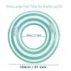 2 PCS 42 inch Extra Large Striped Pool Floats for Adults Swimming Rings Tube with Handles -Inflatable Pool Float Tube for Adults Pool Floats for The Beach, Party, Vacation (Blue, XL) view 2